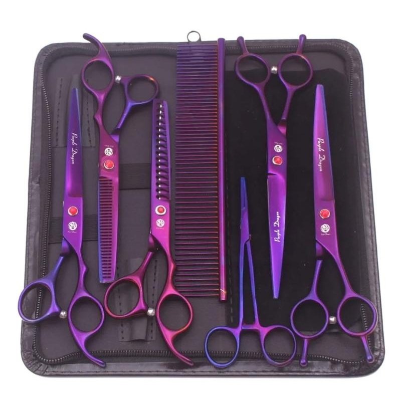 Tijeras Purple Dragon de 7 Pulgadas 440C - Imagen 2